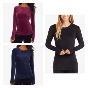 Image of sale on Women’s Double Plush Stretch Velour Top