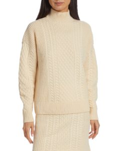 Image of sale on Cabled Mockneck Sweater