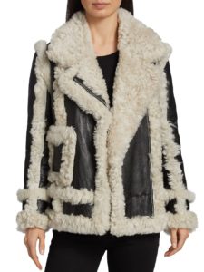 Image of sale on Oversized Wool Shearling Coat