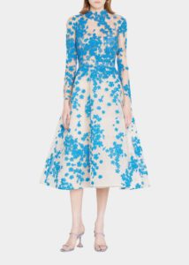 Image of sale on Floral-embroidered Tulle Open-back Jacket