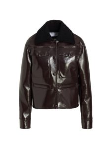 Image of sale on Lacquered Cropped Fleece Jacket