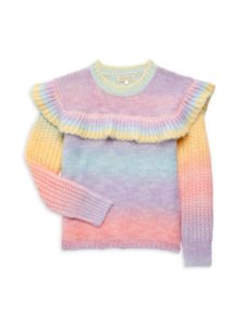 Image of sale on Little Girl’s Ombré Ruffle Sweater