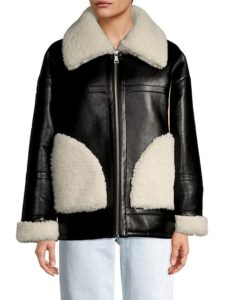 Image of sale on Catalina Faux Leather & Shearling Jacket