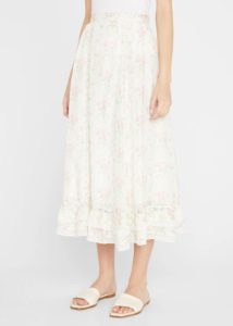 Image of sale on Navya Floral Lace Midi Skirt