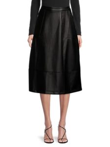 Image of sale on Faux Leather Midi-skirt