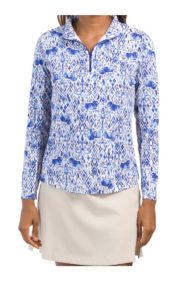 Image of sale on Upf 50 Long Sleeve Quarter Zip Printed Golf Top
