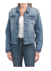 Image of sale on Denim Jacket with Frayed Hem