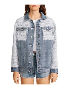 Image of sale on Womens Denim Tweed Trucker Jacket