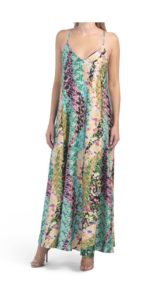 Image of sale on Sleeveless Floral Print Maxi Dress