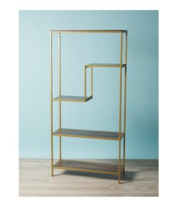 Image of sale on 68in Metal and Wood Contemporary Shelf