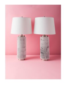 Image of sale on 2pk 25in Textured Table Lamps