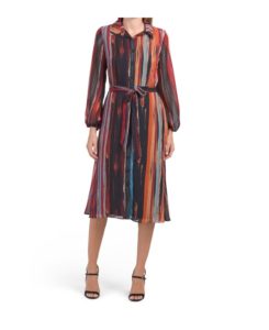 Image of sale on Paint Striped Midi Dress