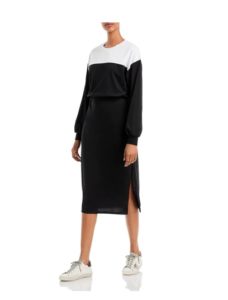 Image of sale on Aqua – Womens Colorblock Knit Midi Dress