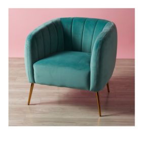 Image of sale on 28in Tufted Velvet Barrel Chair