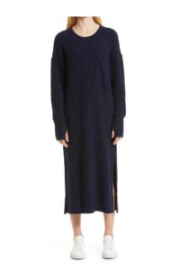 Image of sale on Darya Ribbed Long Sleeve Sweater Dress
