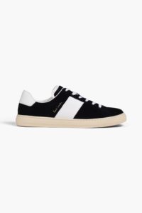 Image of sale on Hansen Leather-trimmed Suede Sneakers
