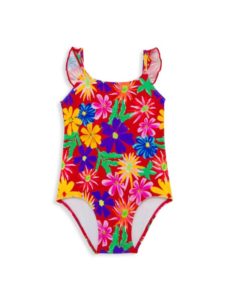 Image of sale on Little Girl’s Aster Ruffle One Piece Swimsuit