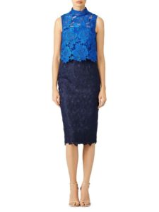 Image of sale on Lace Colorblock Sheath Dress