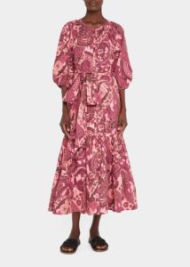 Image of sale on Johanna Paisley Belted Maxi Dress