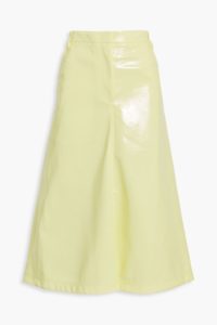 Image of sale on Faux Patent-leather Midi Skirt