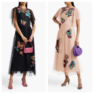 Image of sale on Appliquéd Point D’esprit Midi Dress