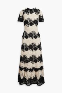 Image of sale on Two-tone Guipure Lace Midi Dress
