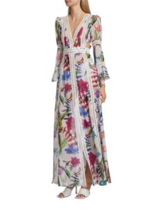Image of sale on Zamia Lace Trim Maxi Dress