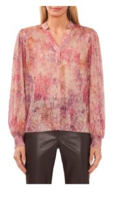 Image of sale on Metallic Balloon Sleeve Blouse