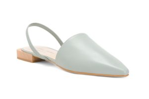 Image of sale on Made in Spain Leather Pointy Toe Sling Back Sandals
