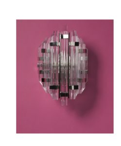 Image of sale on 11in Nickel and Acrylic Wall Sconce