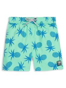 Image of sale on ​little Boy’s & Boy’s Pineapple Print Swim Trunks