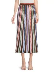 Image of sale on ​striped Knit Maxi Skirt