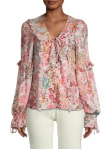 Image of sale on Marrlaa Ruffled Floral Blouse