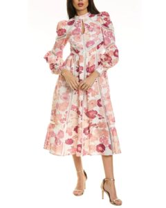 Image of sale on Ted Baker Lace Trim Linen Midi Dress