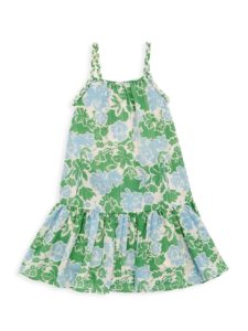 Image of sale on Little Girl’s & Girl’s Sara Braided Floral Print Dress