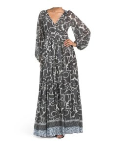 Image of sale on Long Sleeve Floral Maxi Dress