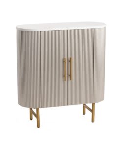 Image of sale on Fluted Two Door Cabinet with Stone Top