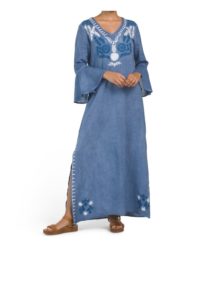 Image of sale on Embroidered Maxi Tunic Cover-up