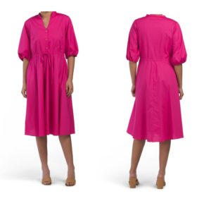 Image of sale on Bubble Sleeve Midi Dress