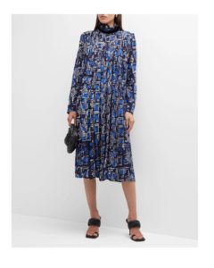 Image of sale on Odun Ruffled Collar Dyed Midi Shift Dress