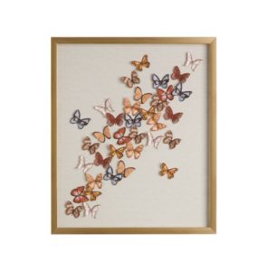Image of sale on 20×24 Multi-butterfly Romantic Shadowbox Wall Art
