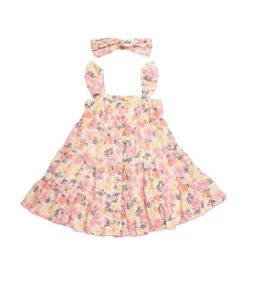 Image of sale on Toddler Girls Flutter Sleeve Floral Dress