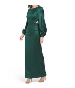 Image of sale on Zebra Jacquard Gown with Cut out Details
