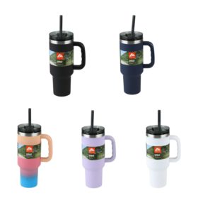 Image of sale on Ozark Trail 40 Oz Vacuum Insulated Stainless Steel Tumbler Blue