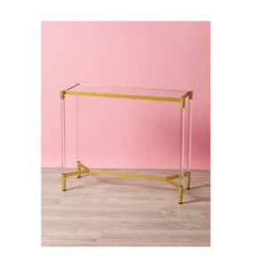 Image of sale on 30×35 Acrylic and Metal Console Table