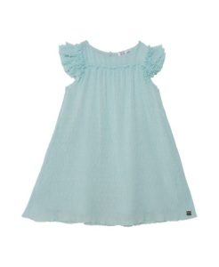 Image of sale on Girl Short Sleeve Dress with Frill Light Turquoise – Toddler|child