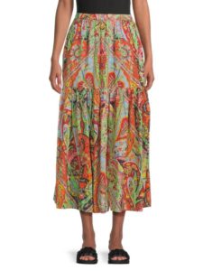 Image of sale on Connie Paisley Midi Skirt