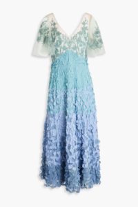 Image of sale on Dégradé Embellished Tulle Midi Dress