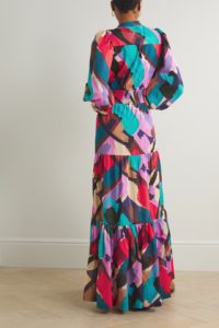 Image of sale on Malaga Tiered Printed Cotton Maxi Dress