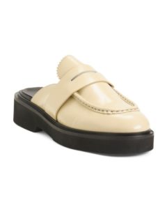 Image of sale on Made in Italy Leather Weatherproof Michelina Mules